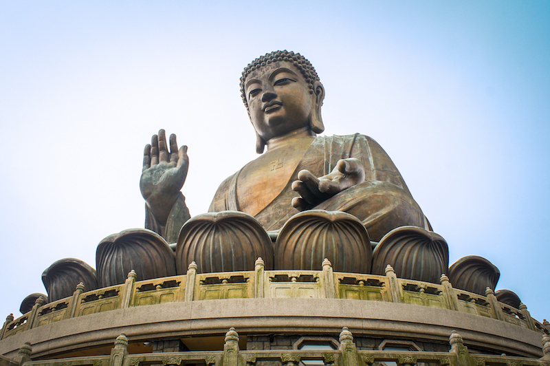 Mudra del Buddha dell'assenza di paura o Abhaya Mudra